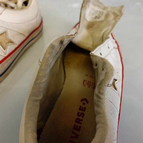DEADSTOCK Converse Shoes Women Size 8.5 Sneakers White Low Leather One Star 90s - Picture 8 of 16